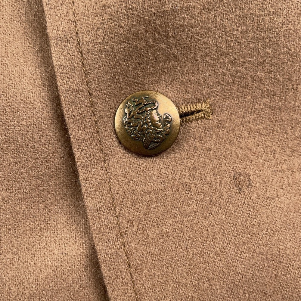 Pendleton Blazer Mens 44 Long Camel Brown Wool Sport Coat Jacket Gold Buttons - Picture 4 of 13
